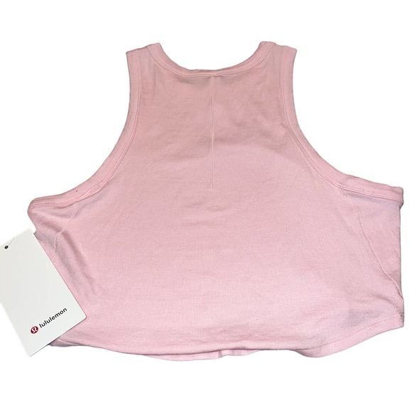 Lululemon Hold Tight Cropped Tank Top pink size 12 - Picture 3 of 4